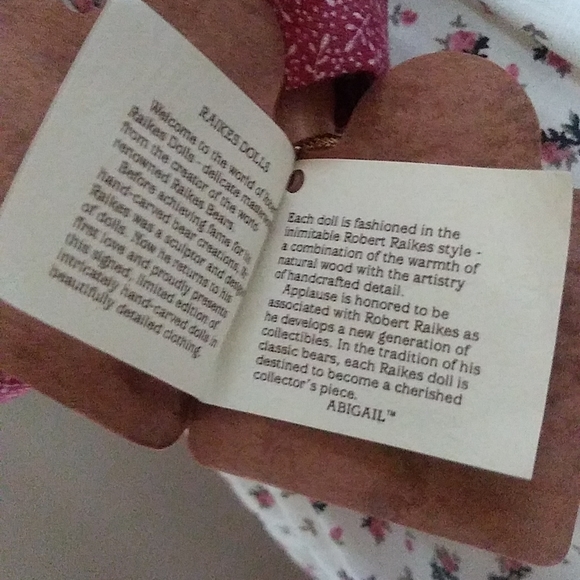 Raikes Hand Carved Wooden Doll Abigail 1991 - Picture 6 of 8